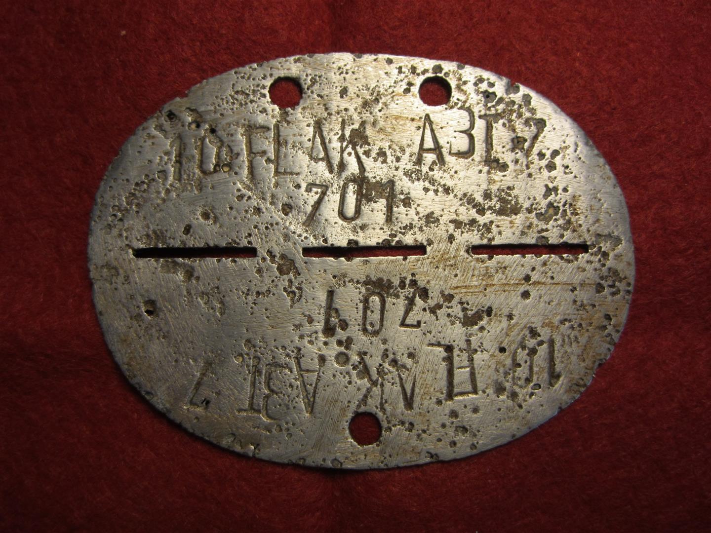 WW2 WL Flak Aluminium Dog Tag